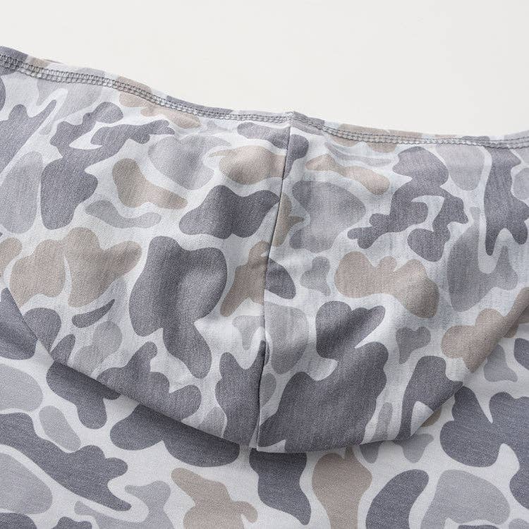 Honey Hole Long Sleeve Performance Hoodie - Smoke Camo