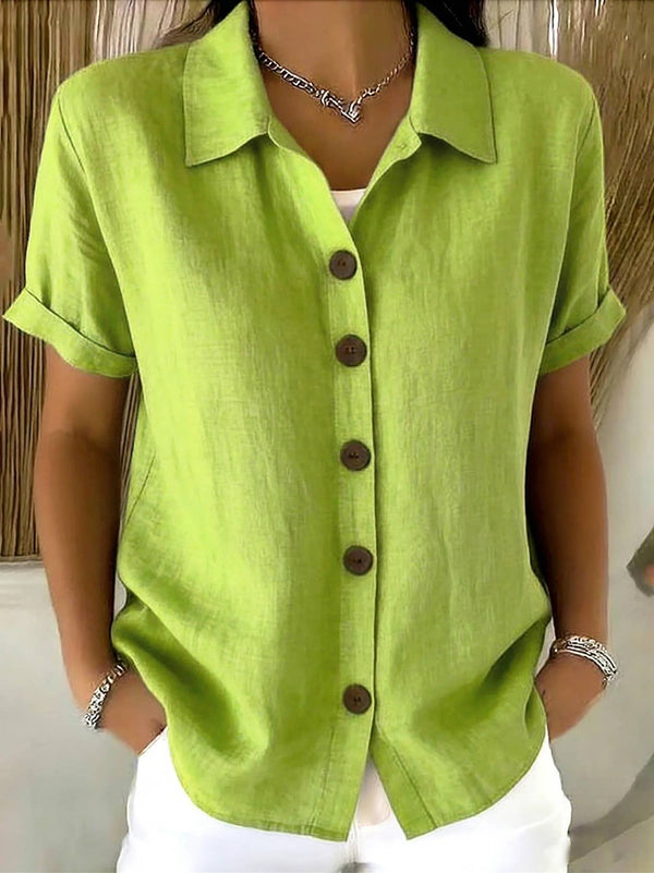 Classic Button Down Shirt with Collared Neck