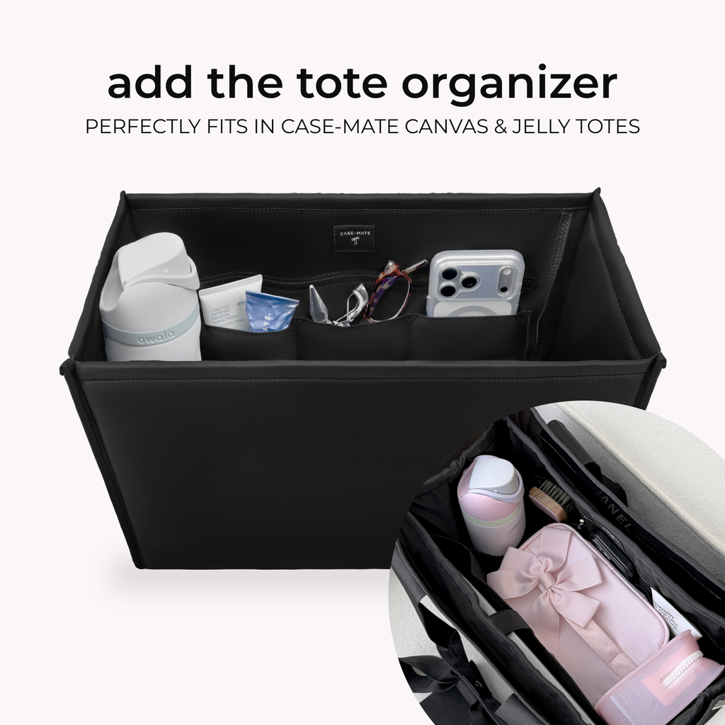 Case-Mate Midnight Black Bow Jelly Tote Bag