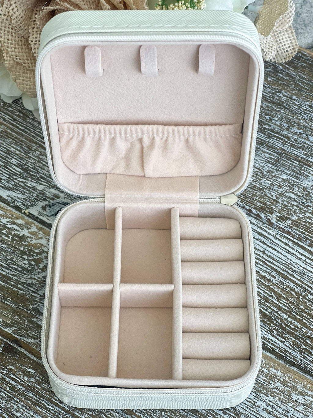 Travel Jewelry Box "Off White"