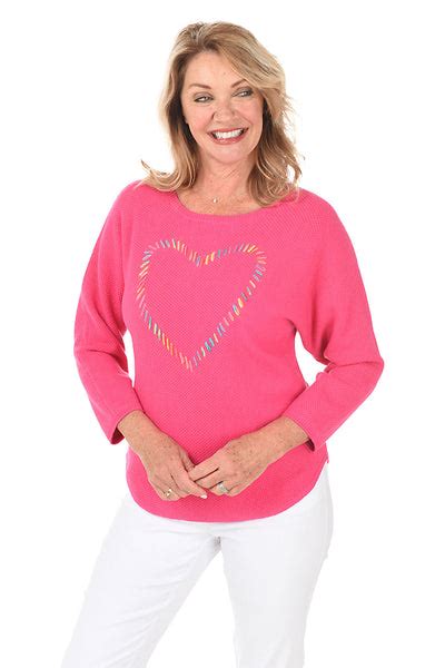 Rainbow Embroidered Heart Sweater