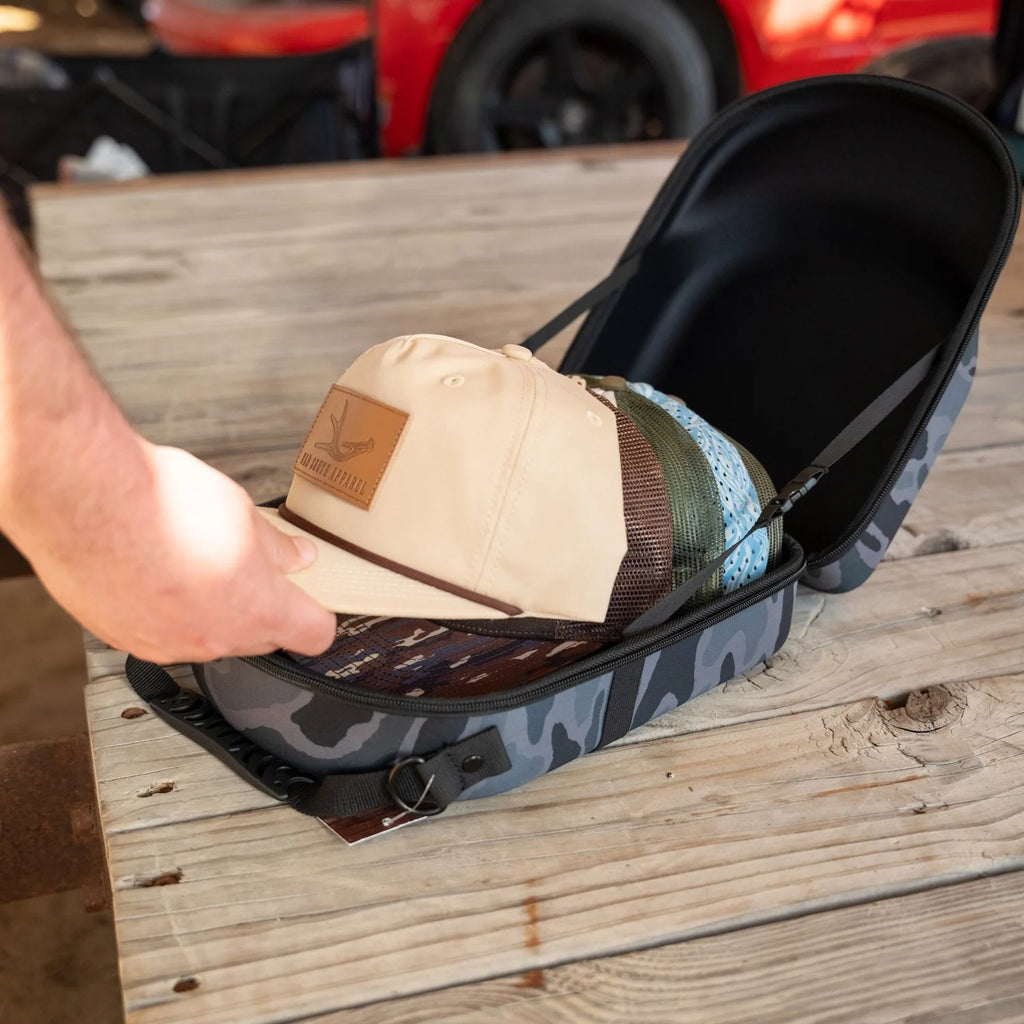 Old South 6 Hat Travel Case - Blackout Camo