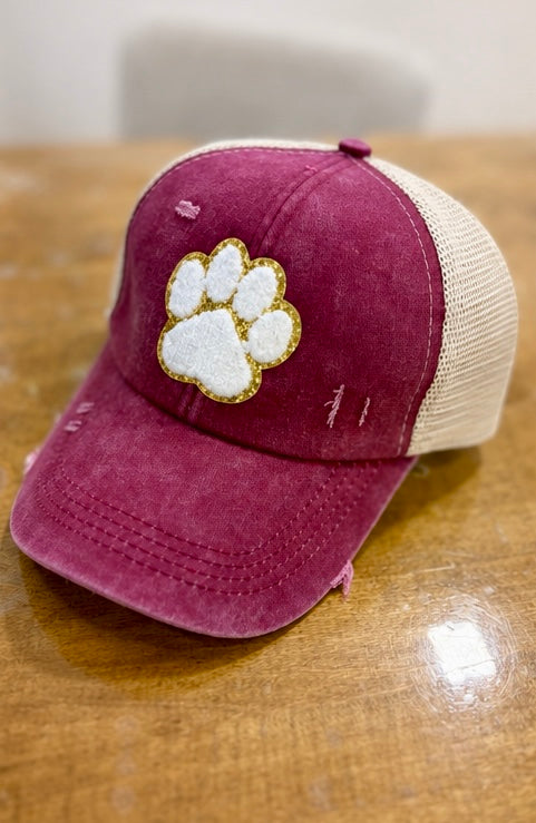Sequence Paw Ponytail Trucker Hat