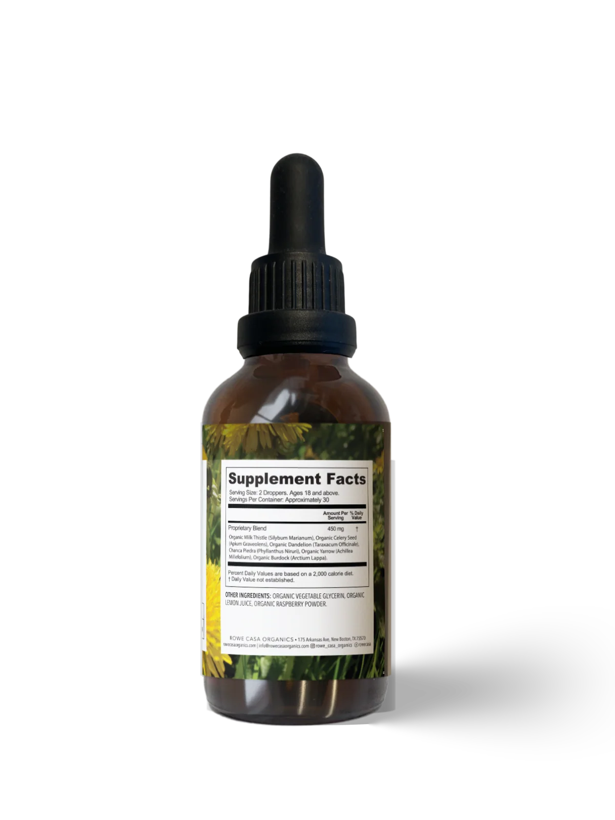 Liver Support Tincture | 2 oz | Rowe Casa Organics