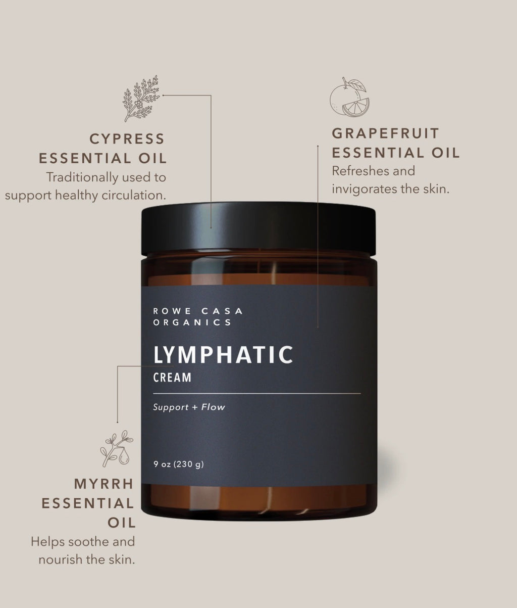 Rowe Casa Organics | Lymphatic Cream | 9 oz