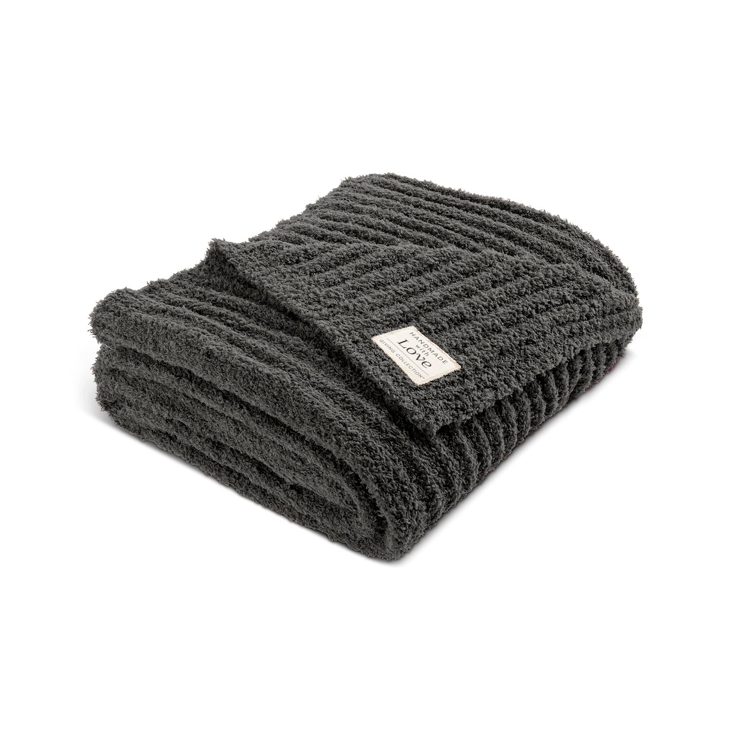 Gray Ribbed Giving Blanket (52x62in)