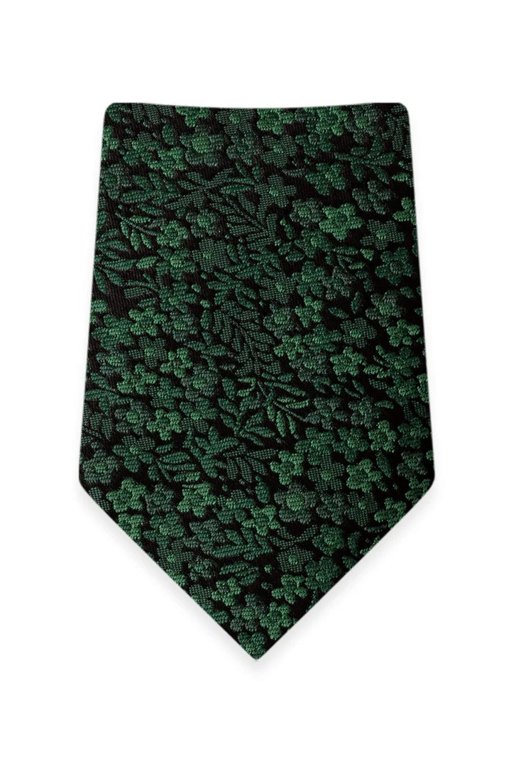 Michael Kors Floral Dark Green Self-Tie Windsor Tie