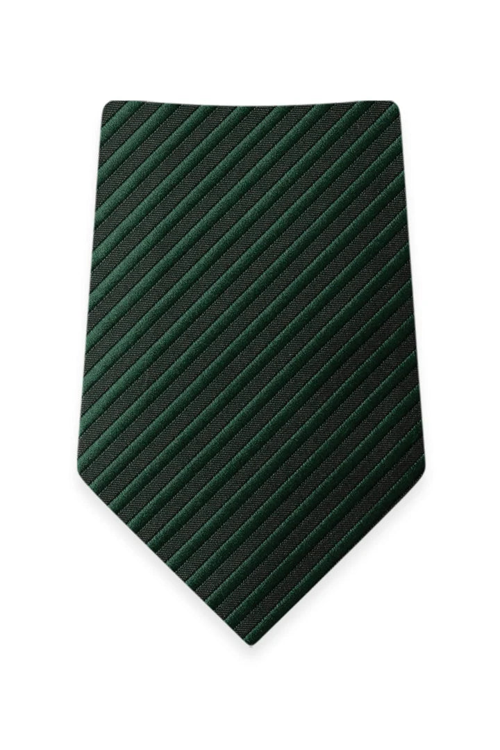 Michael Kors Striped Hunter Green Self-Tie Windsor Tie