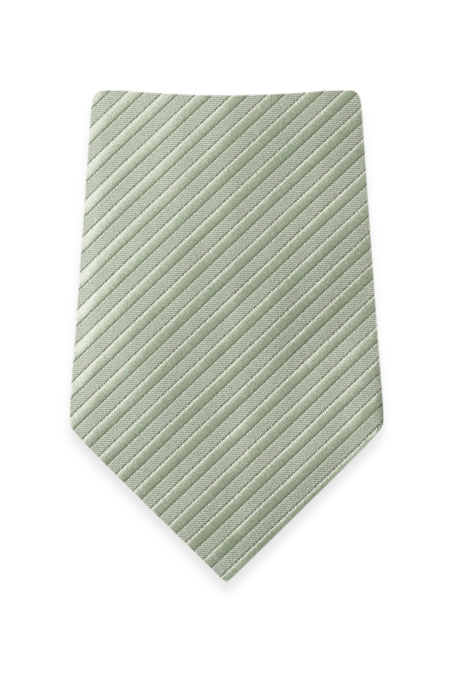 Michael Kors Striped Sage Green Self-Tie Windsor Tie
