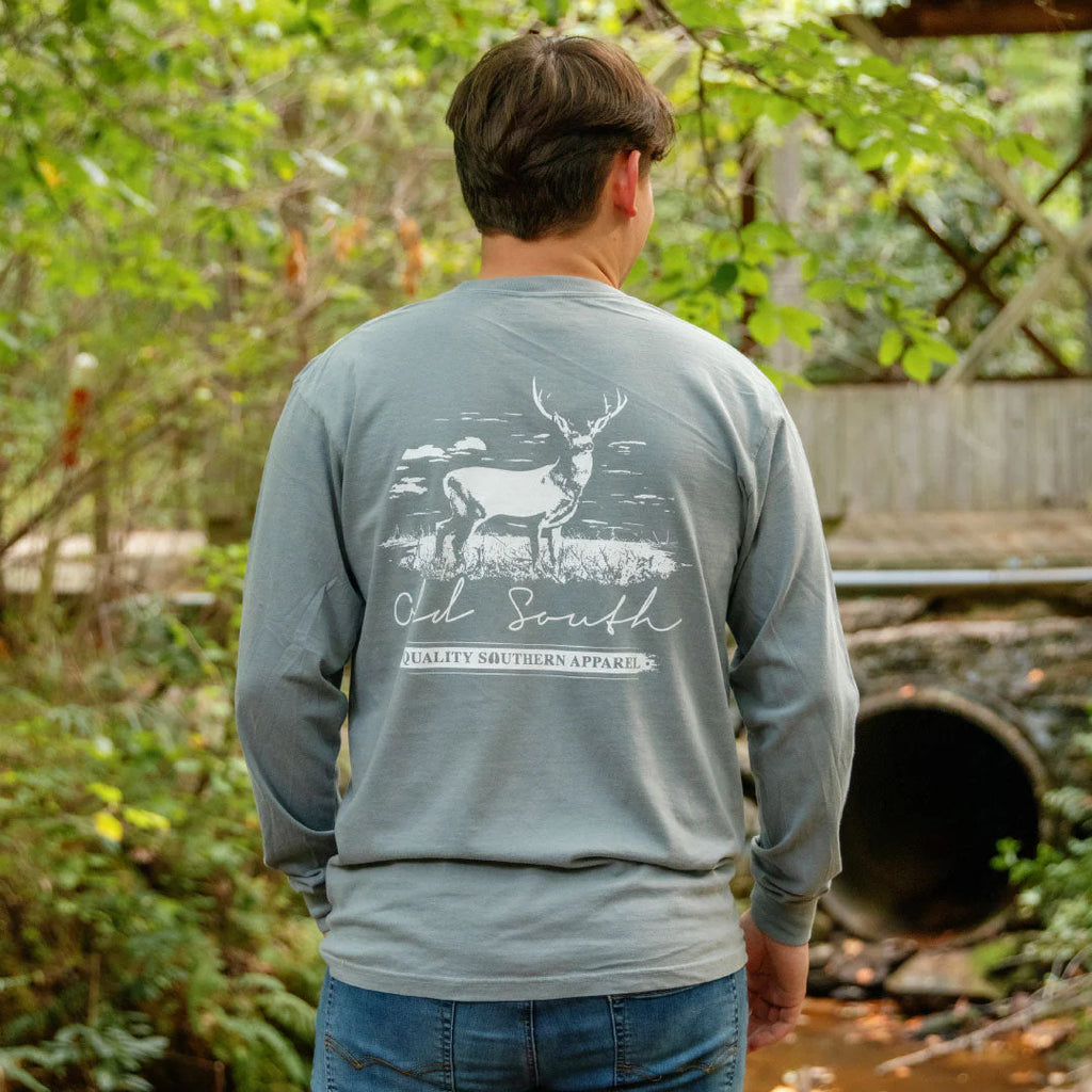 Old South Deer - Long Sleeve T- Shirt