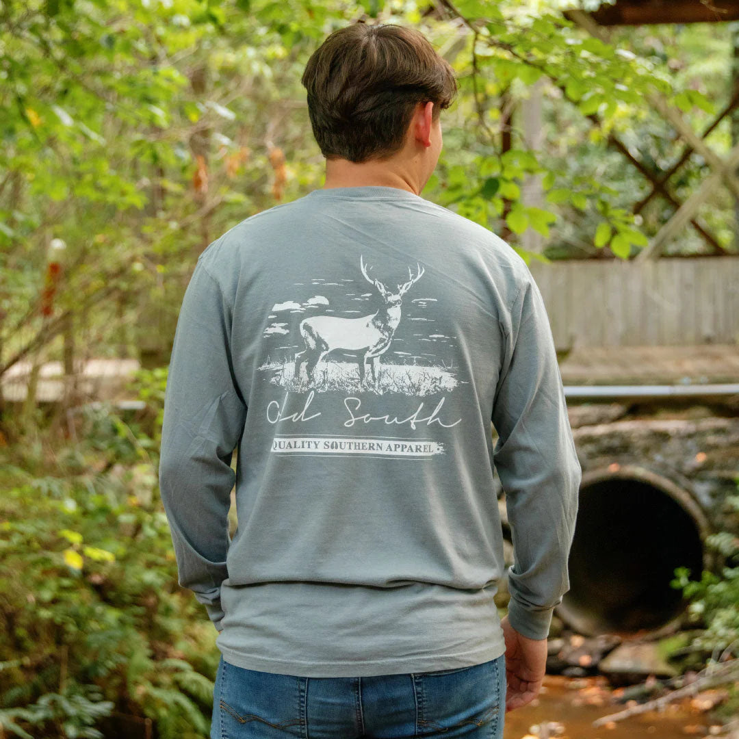 Old South Deer - Long Sleeve T- Shirt