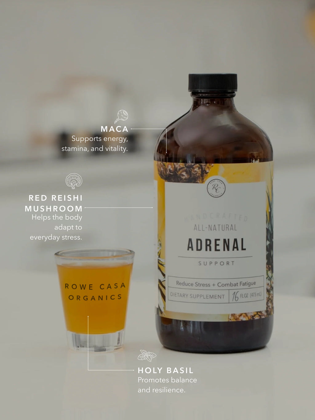Adrenal Support | 16 Oz | Rowe Casa Organics