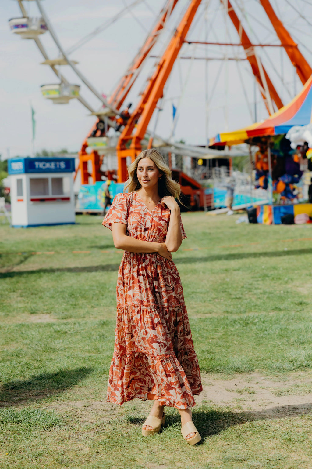 The Eden in Sunset Sangria Dress