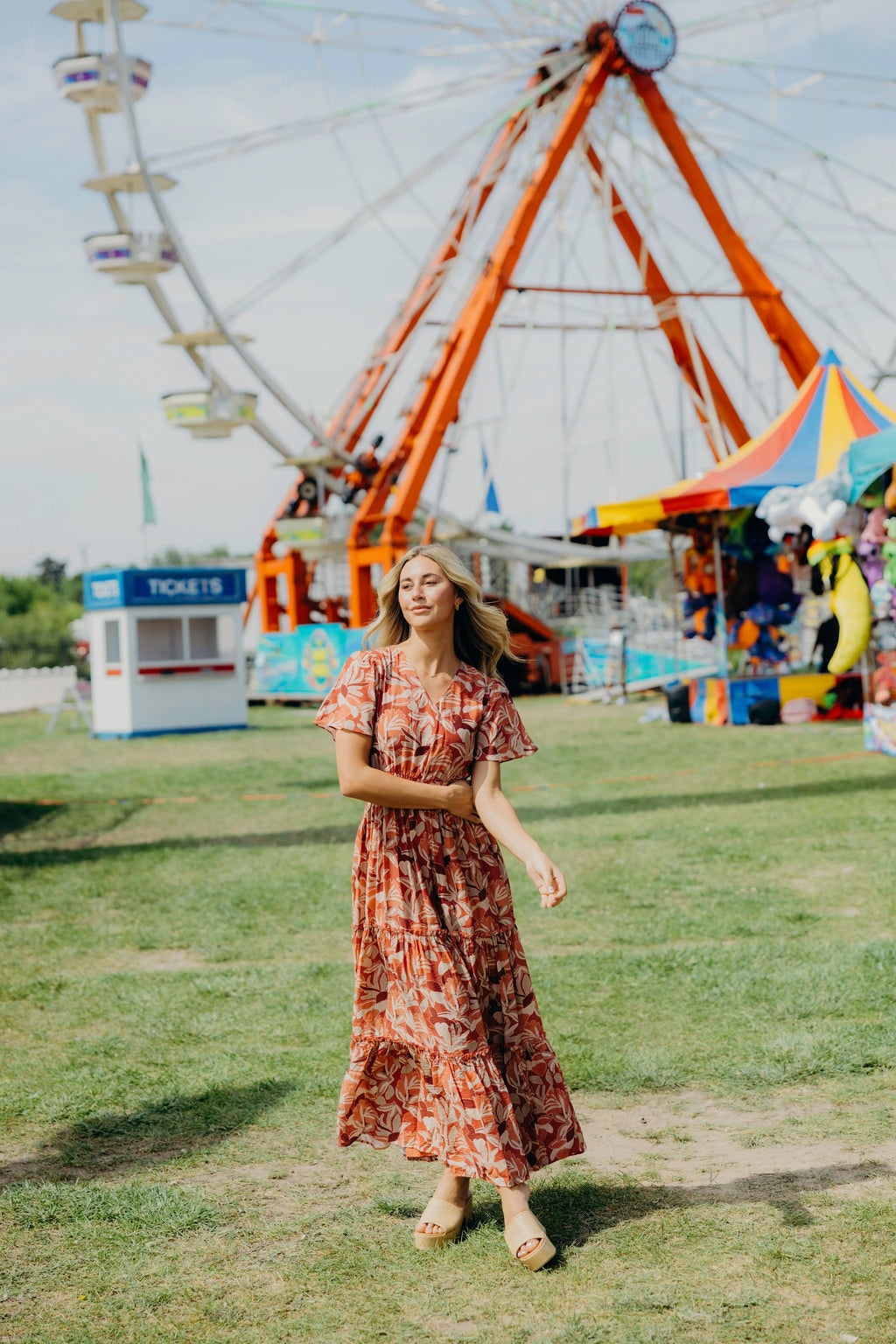 The Eden in Sunset Sangria Dress