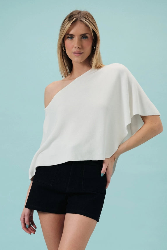 Slouchy Neck Line Knit Poncho