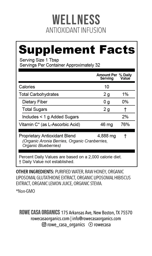 Antioxidant Infusion | 16 oz | Rowe Casa Organics