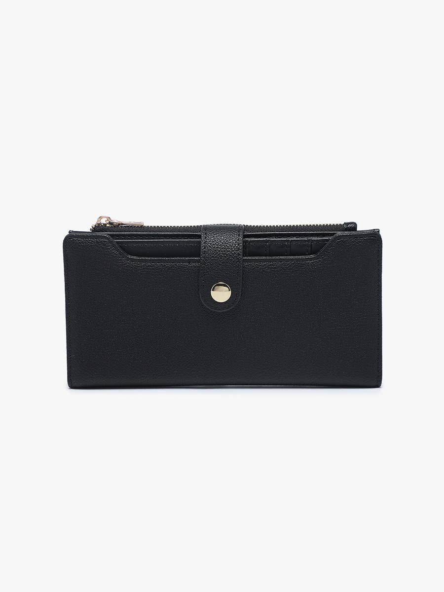 Violet RFID Fold-Out Wallet w/ Removable Card Slot