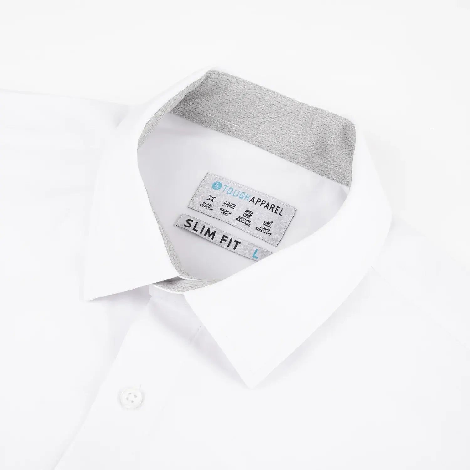 Hustle Performance Dress Shirt - White Short Sleeve
