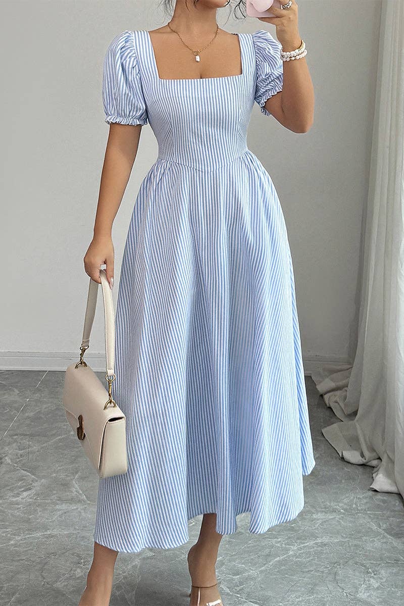 Lizzy Puff Sleeve Flowy Dress