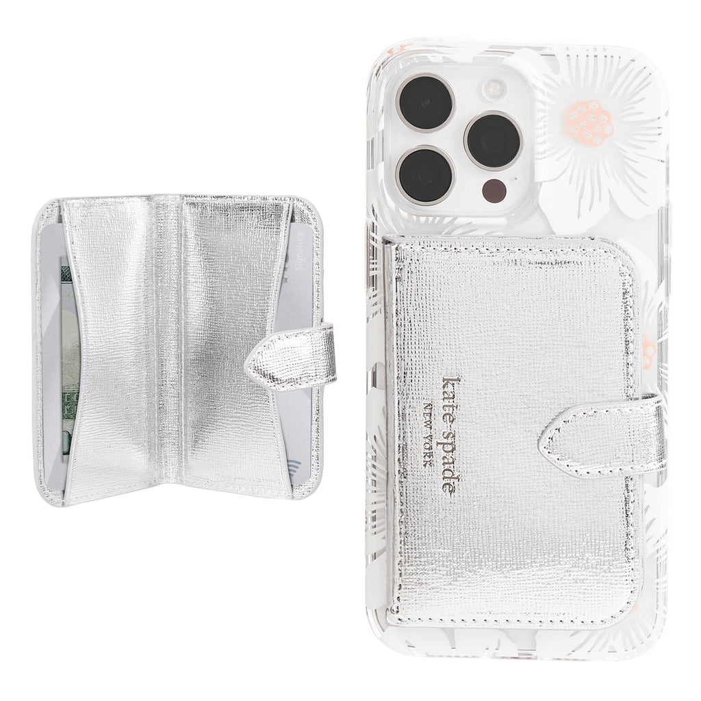 Kate Spade New York Morgan MagSafe Wallet Metallic Silver