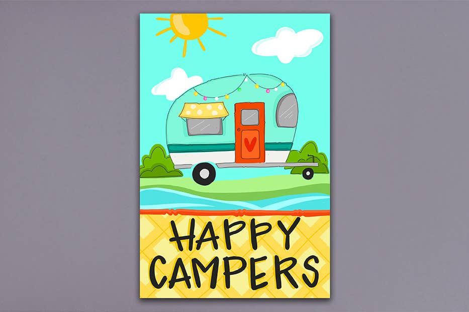 Magnolia Lane Happy Campers Garden Flag