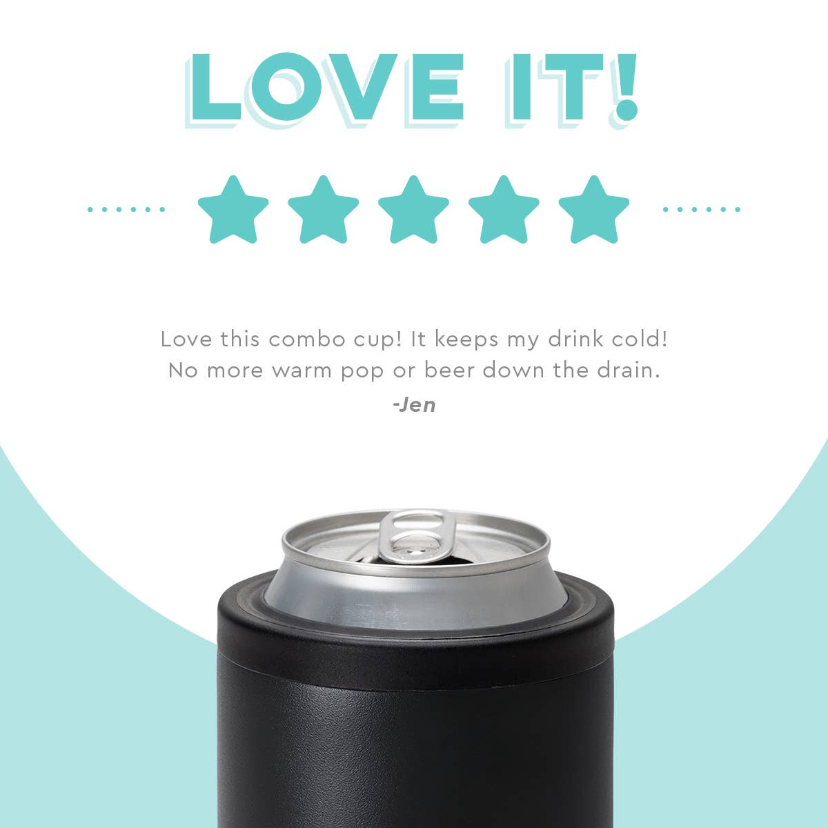 Swig Black Can + Bottle Cooler (12oz)