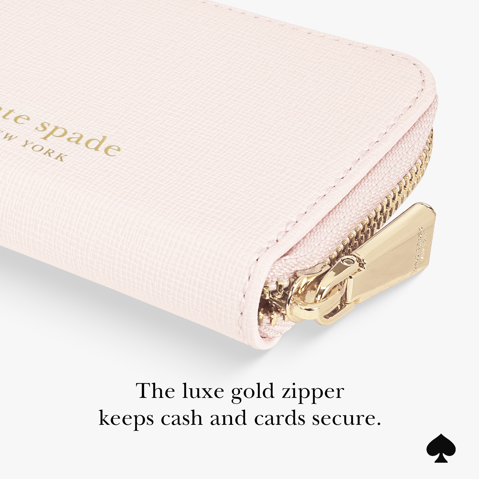 Kate Spade New York Chalk Pink Devin Zip MagSafe Wallet