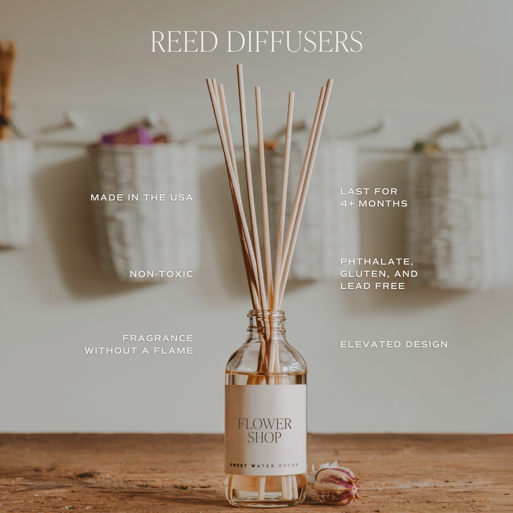 Cashmere and Vanilla Clear Reed Diffuser