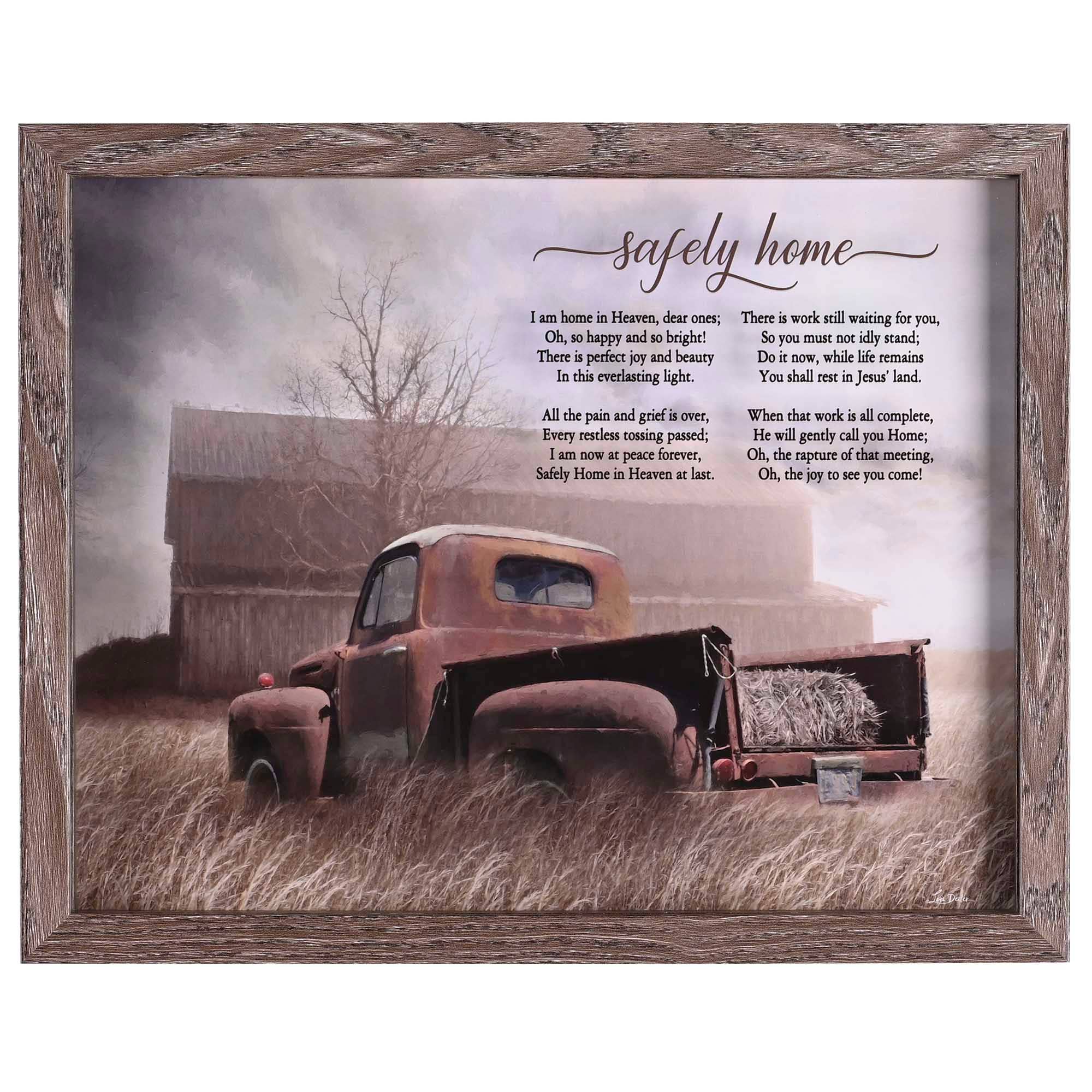 Framed Wall Art Old Truck Safely Home
