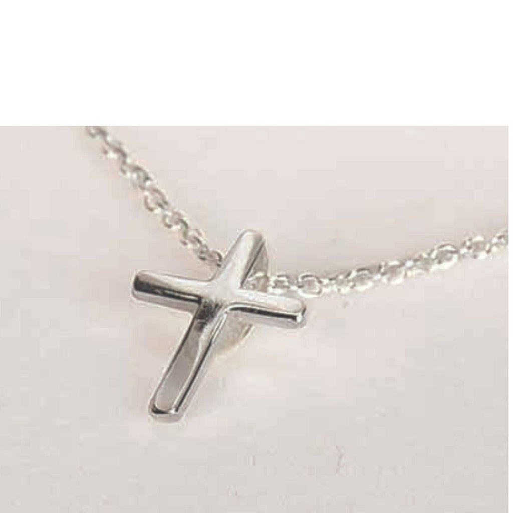 Cross Silver-Plated Necklace 16" Chain