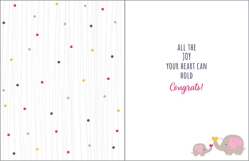 Baby Greeting Card - Girl Elephant