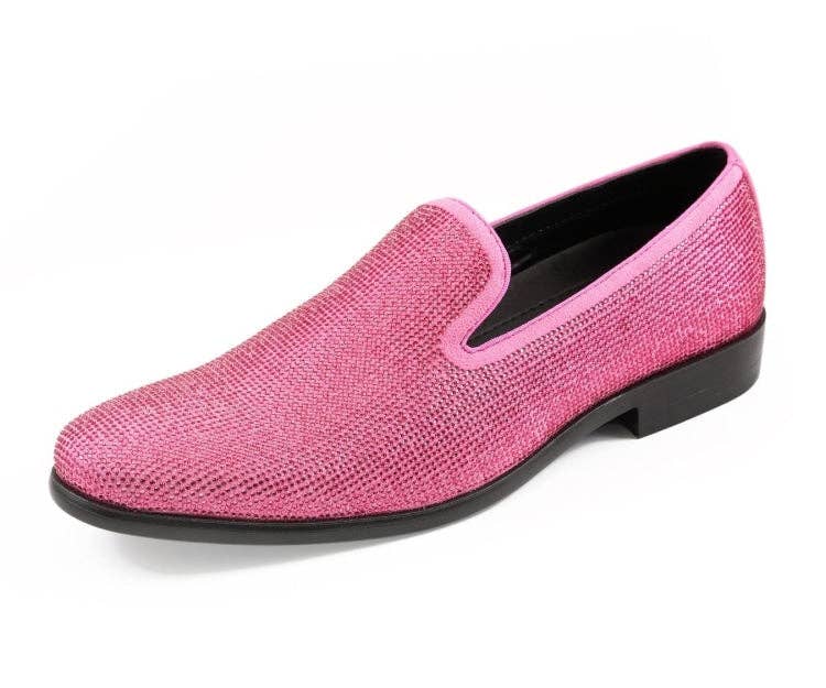 Dazzle Slip-On Dress Loafer - Fuchsia Embellished Rhinestone