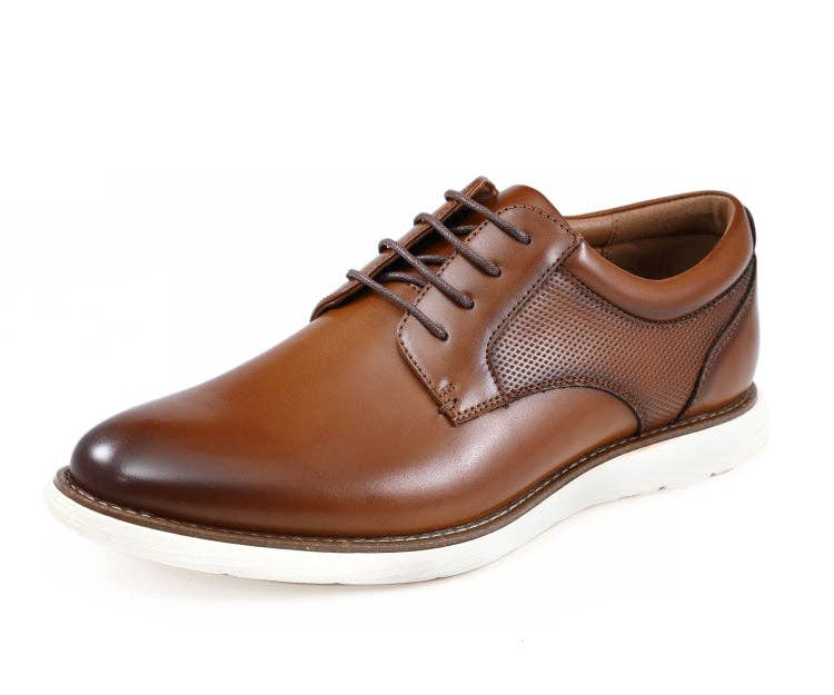 Alec Cognac Leather Oxford - Brown