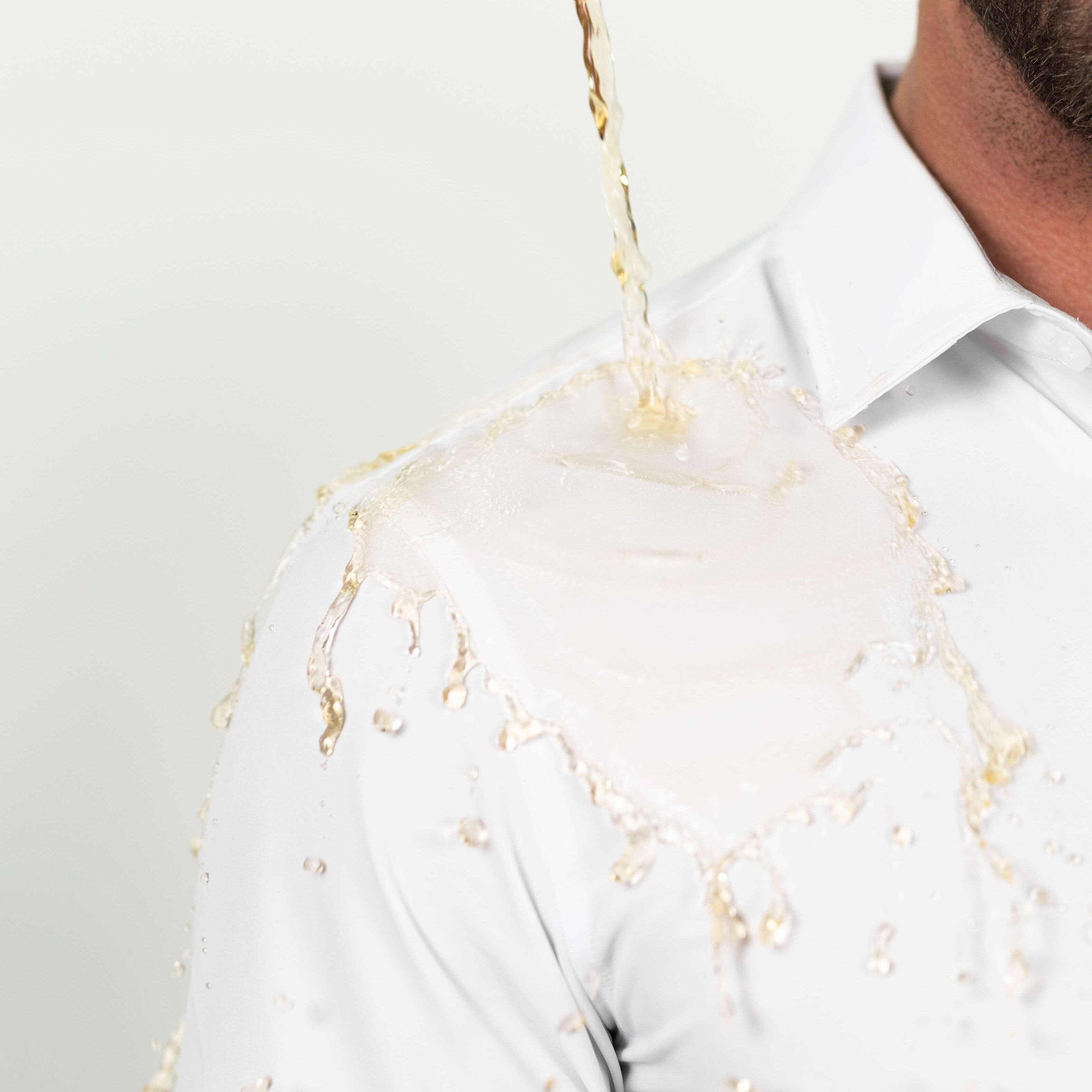 Hustle Performance Dress Shirt - White Long Sleeve