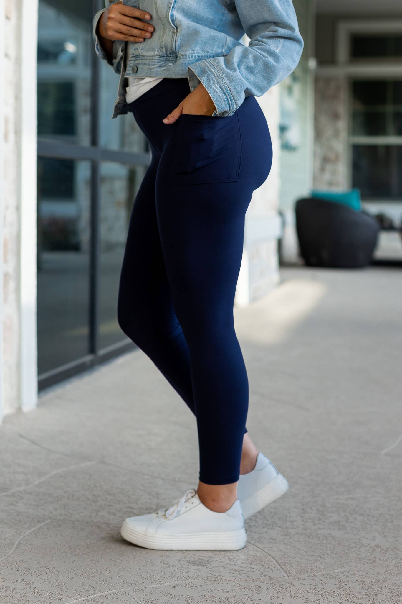 True Navy Leggings - FINAL SALE 50% OFF