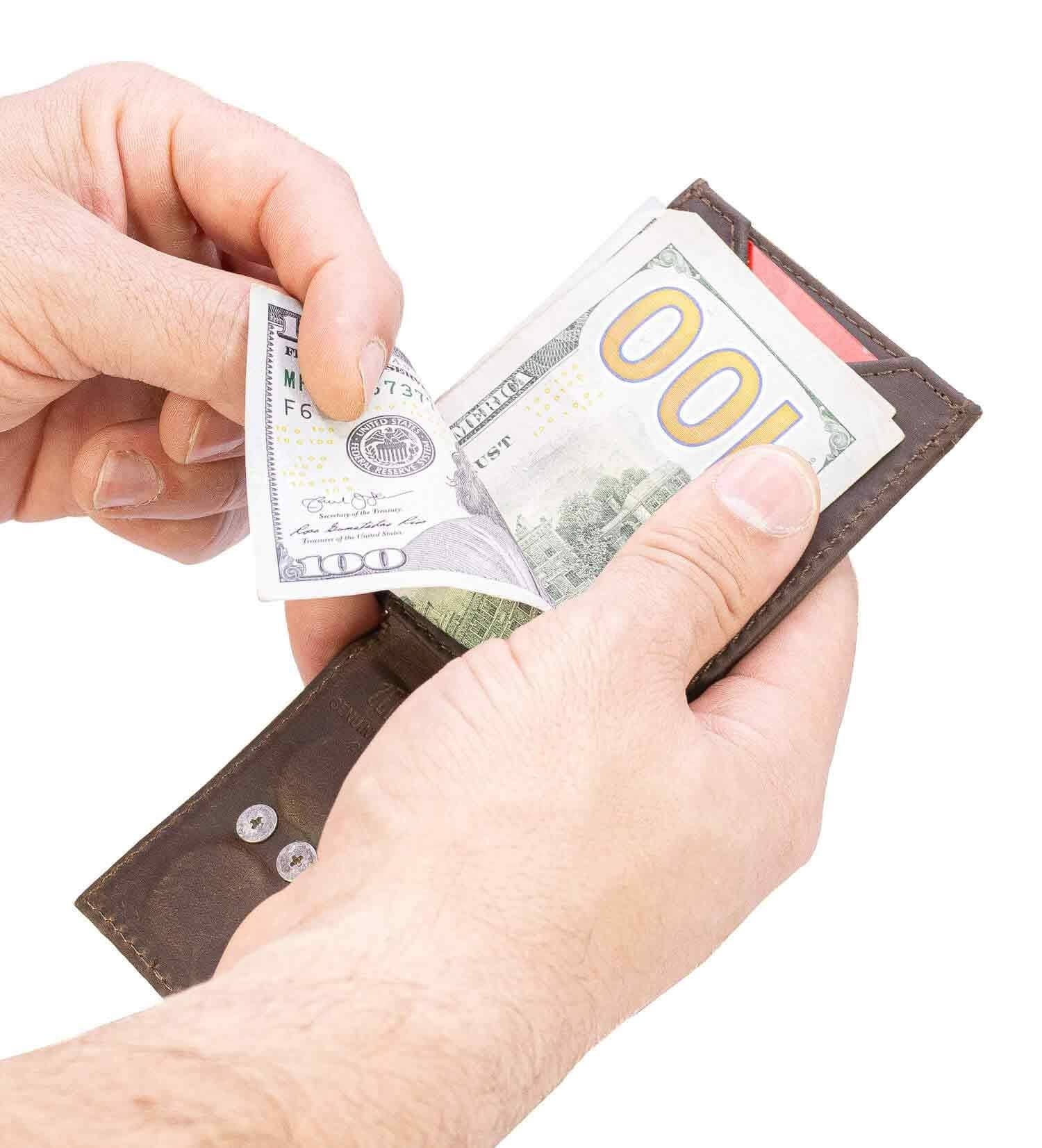 Turkey Magnetic Leather Slim Wallet