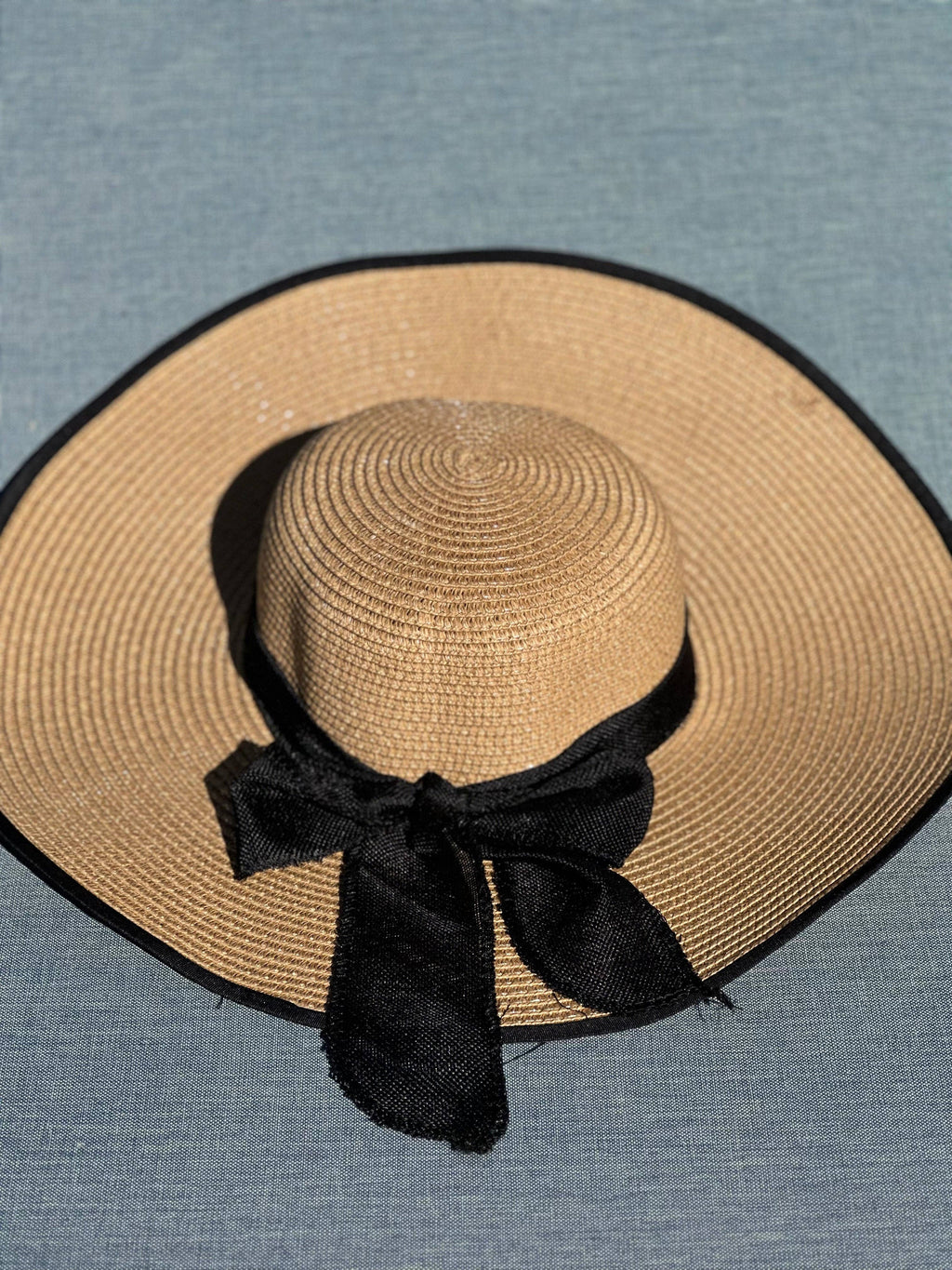 Farrah Floppy Hat "Black Beige"