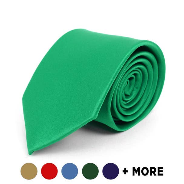 Solid Satin Tie (Multiple Colors)