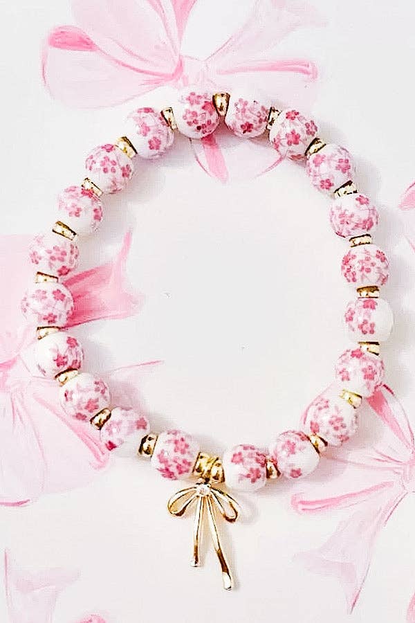 Jen Floral Bow Beaded Bracelets