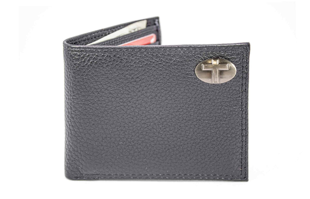 Christian Cross Leather Bifold Wallet
