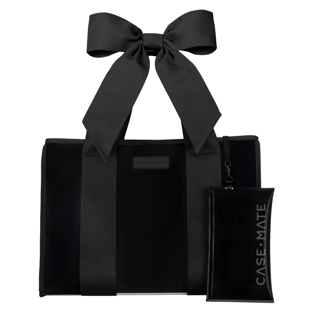 Case-Mate Midnight Black Bow Jelly Tote Bag
