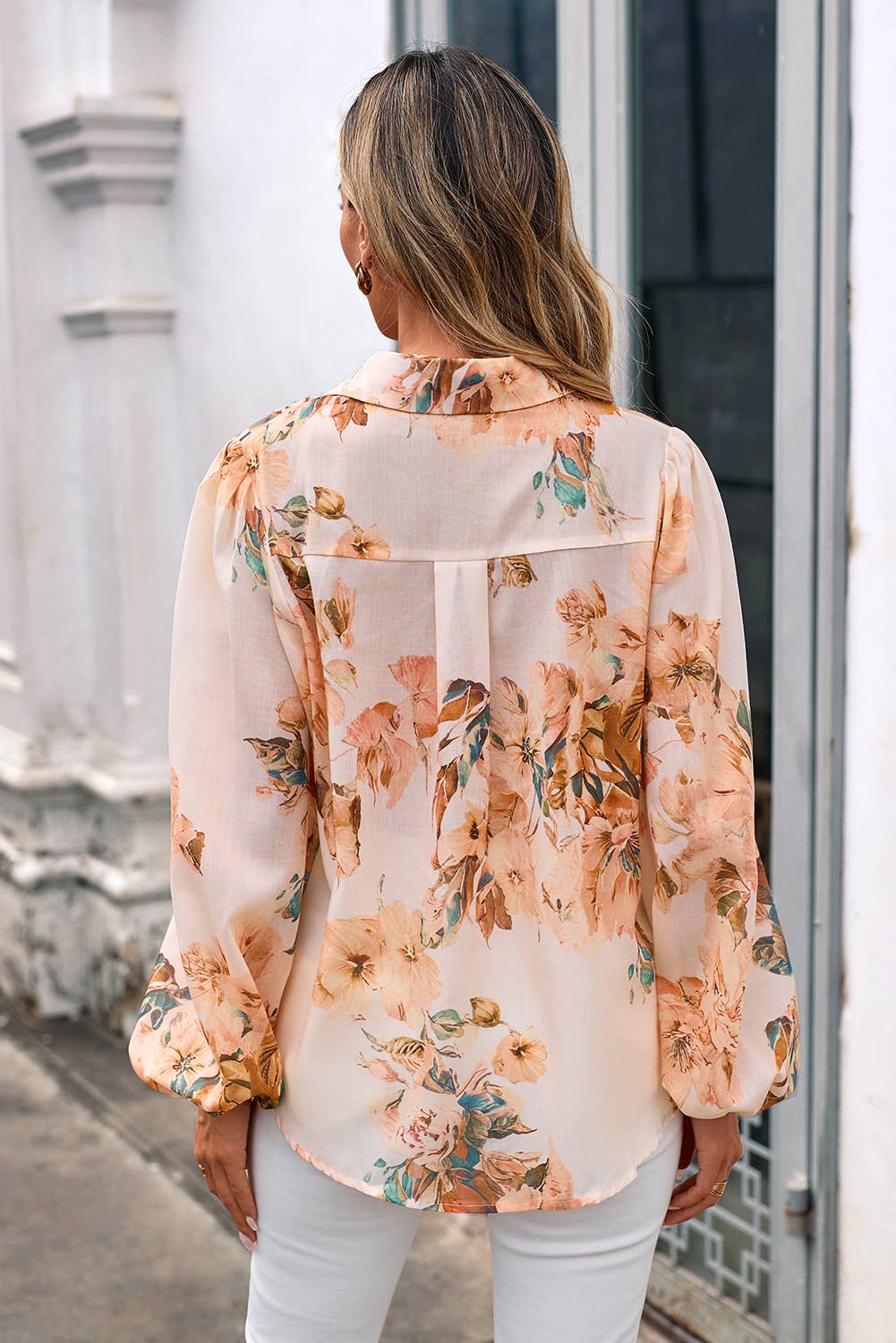 Mia Floral Puff Sleeve Lightweight Blouse