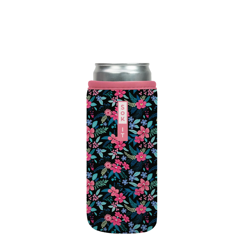 CanSok - Tropical Blooms 12 oz Slim cans