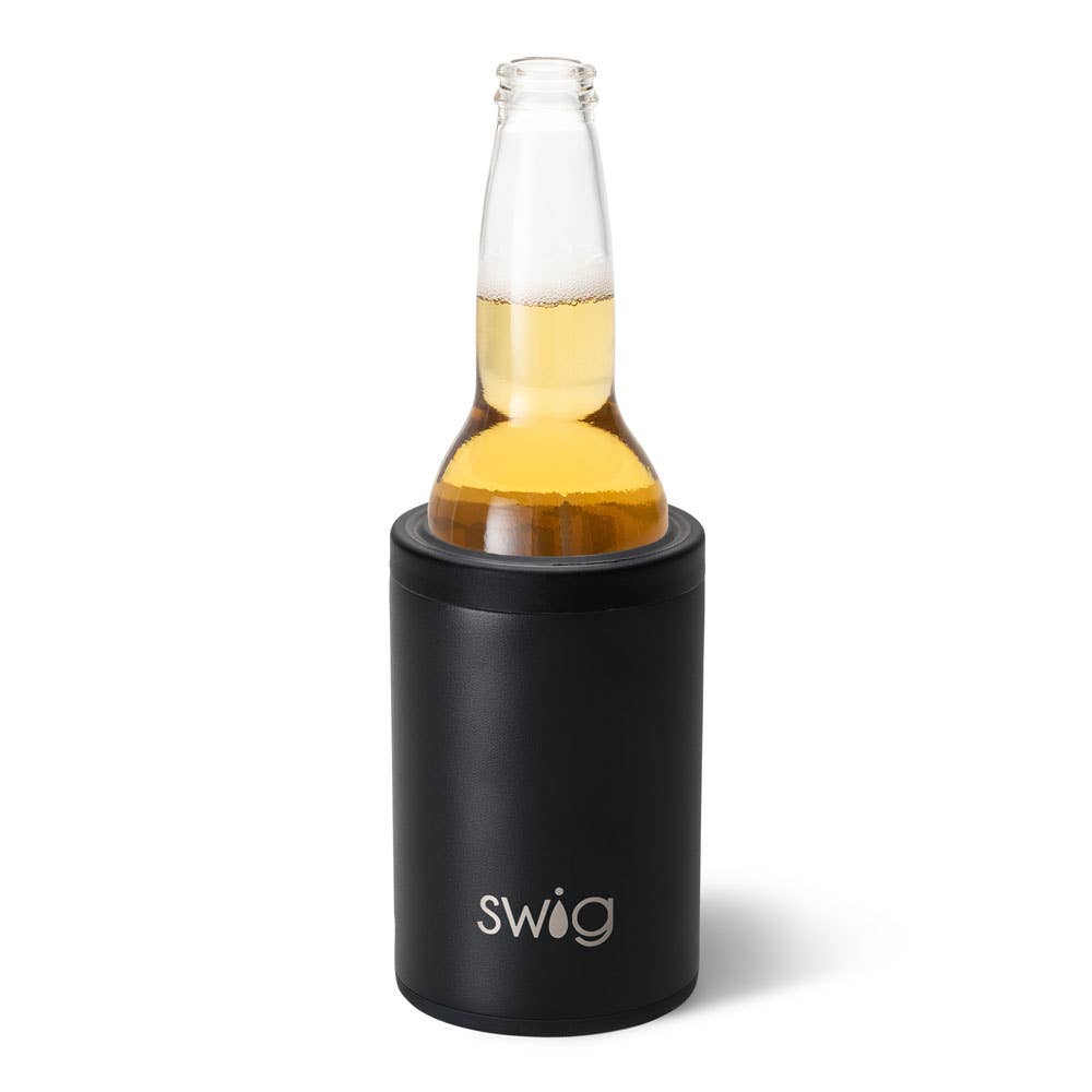 Swig Black Can + Bottle Cooler (12oz)