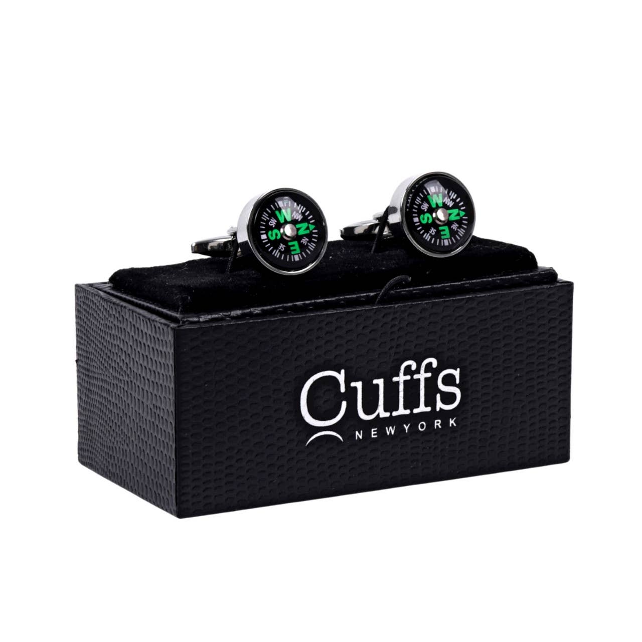 Silver Compass Cufflinks