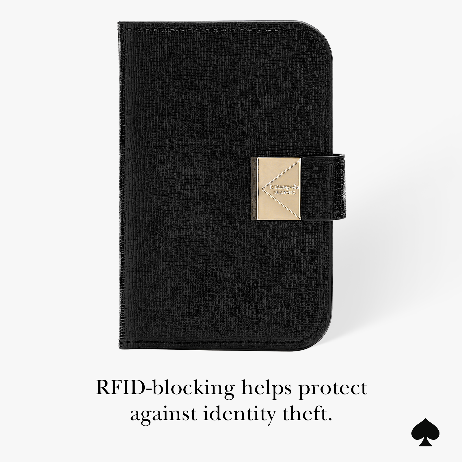 Kate Spade New York Black Deco MagSafe Wallet