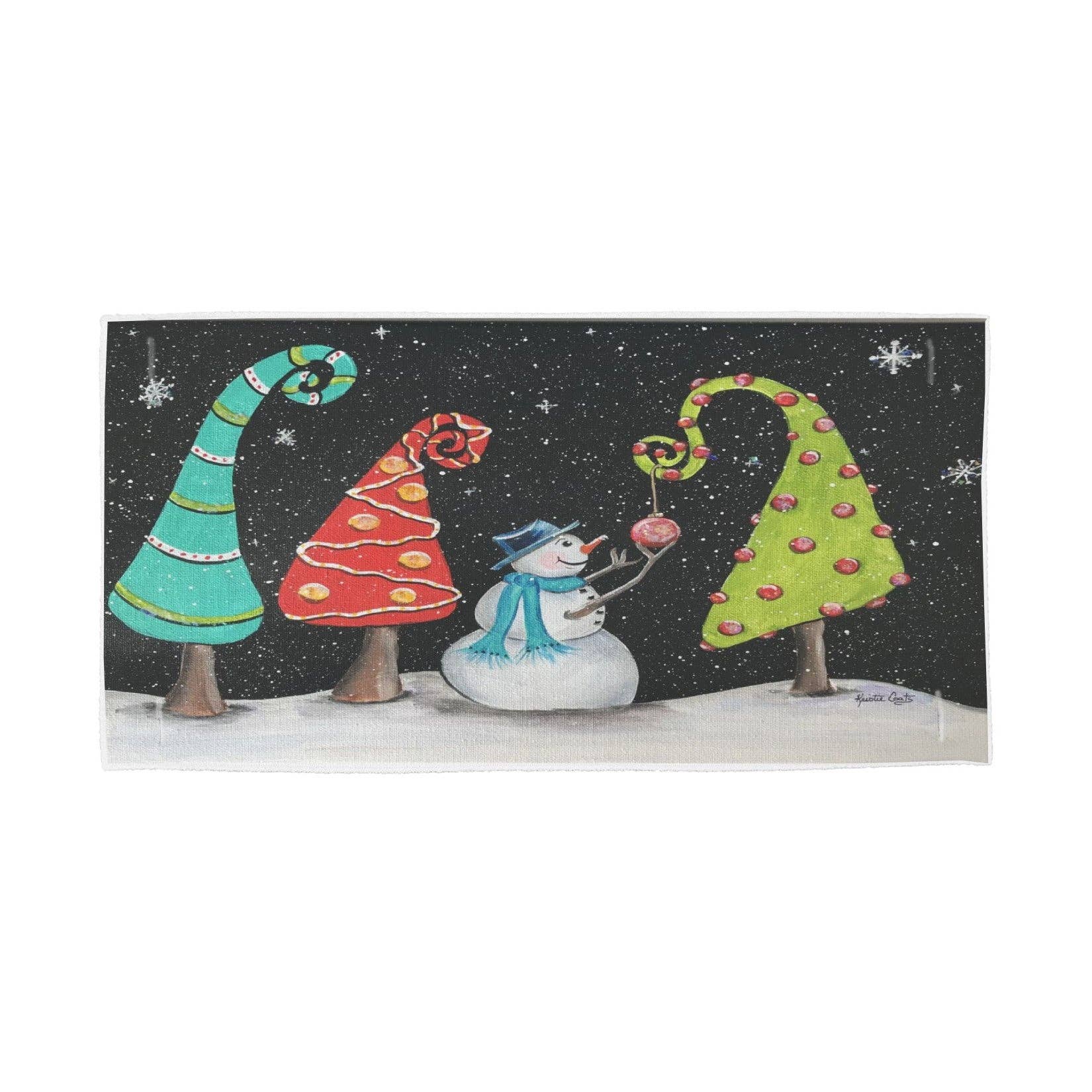 LuckyBird Kristie’s Snowmen & Trees Lumbar Swap