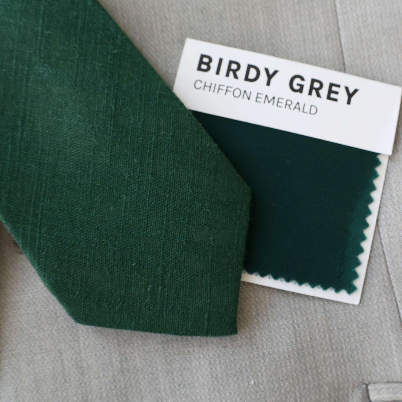 Hudson Two-Tone Hunter Green Solid & Floral Tail Tie