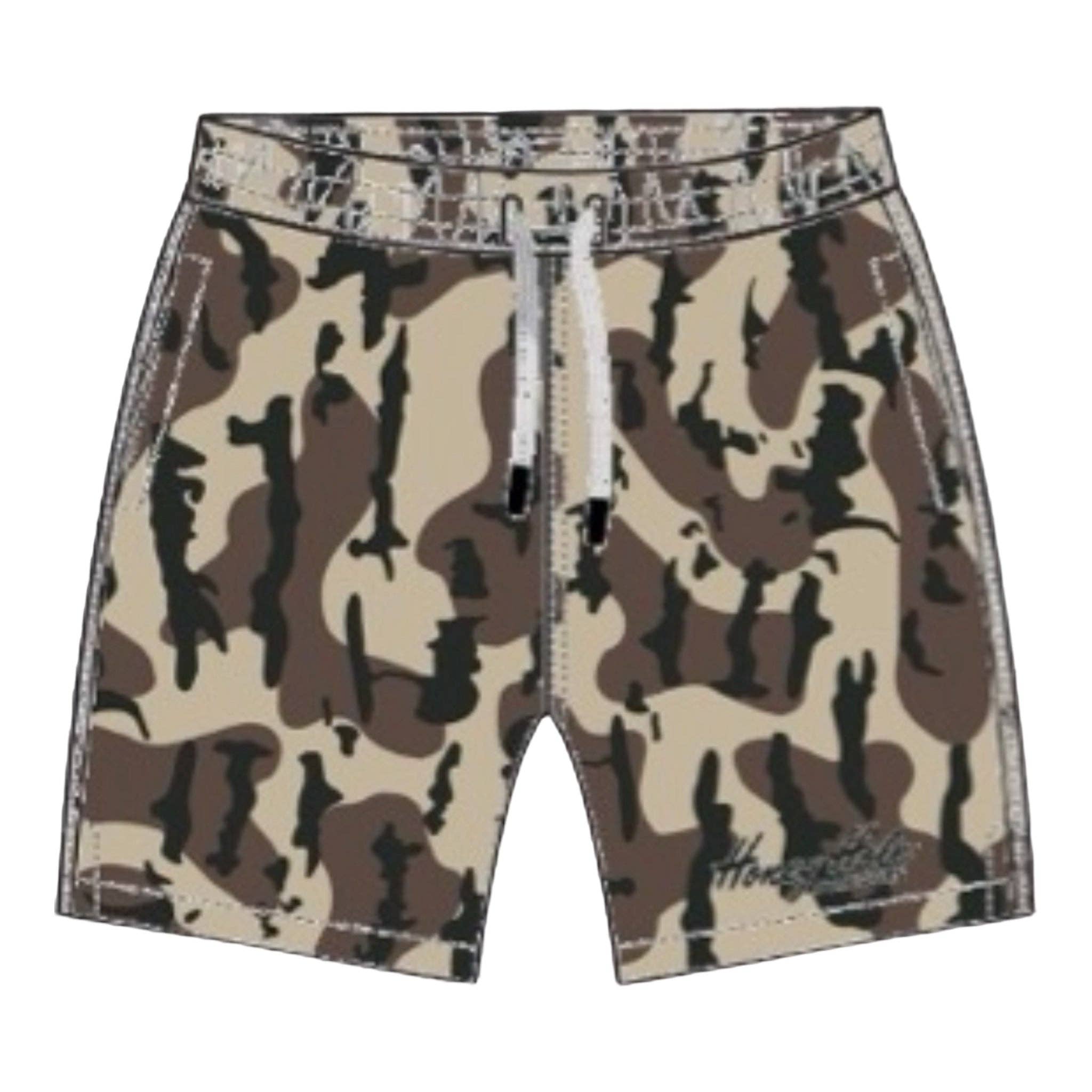 Honey Hole Fleece Shorts - Duck Boat Camo