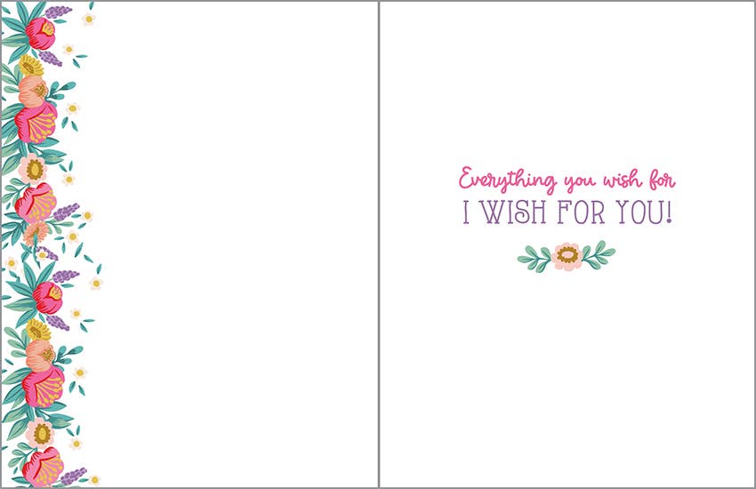Birthday Greeting Card - Flower Birthday Cake